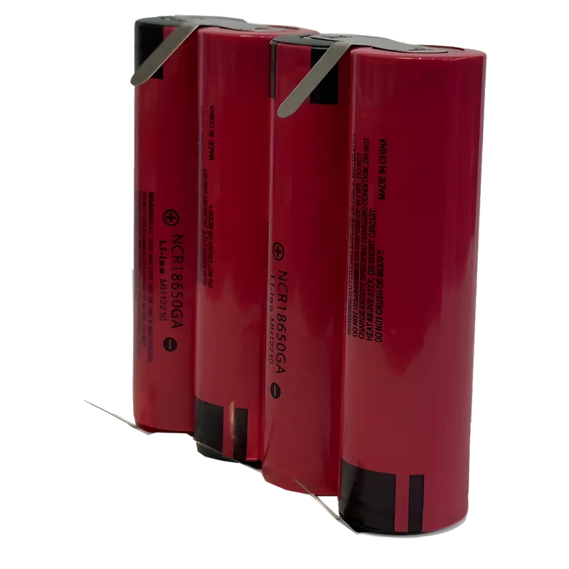 Batterie 4S1P Li-ion 14.4V / 16.8V 3.5Ah – 4x18650 avec pattes à souder