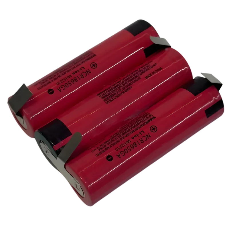 Batterie 3S1P Li-ion 10.8V / 12.6V 3.5Ah – 3x18650 avec pattes à souder