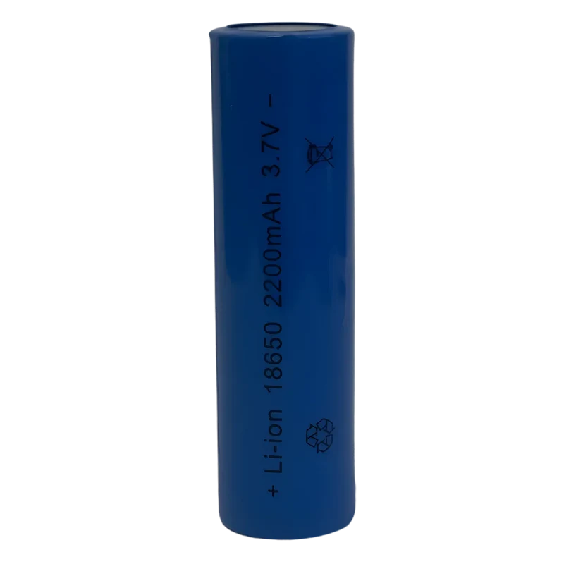 Batterie 18650 pôle positif plat – Li-ion 3.7 V 2200 mAh