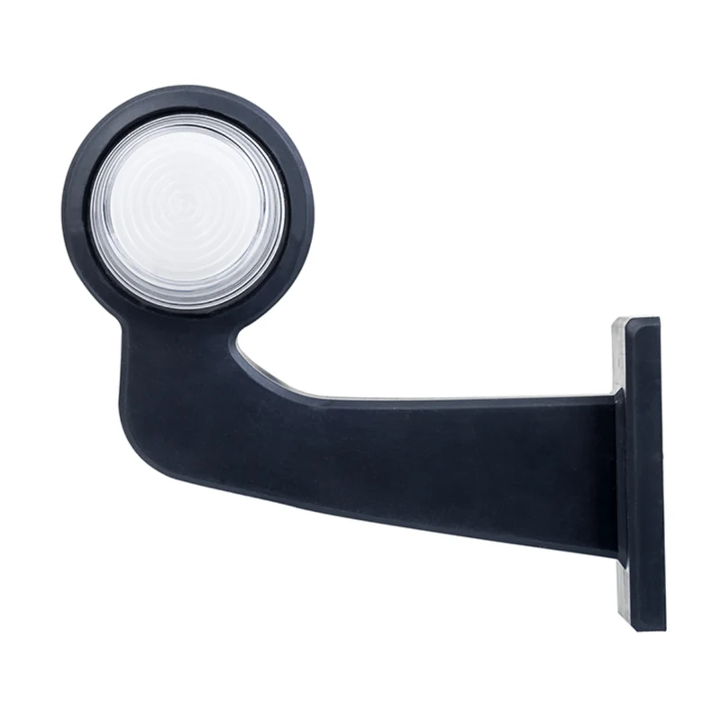Feux de position à LED danois de style ancien avec contour et lentilles néon rouges et transparentes