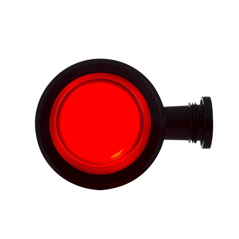 Feu de position court à LED danois style rétro / Lentille néon rouge et blanche