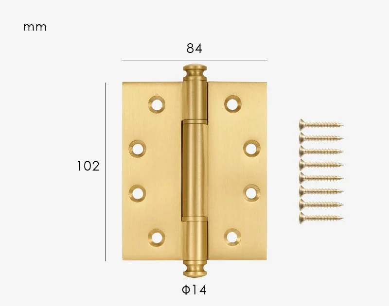 Charnière pour porte de meuble Or brossé