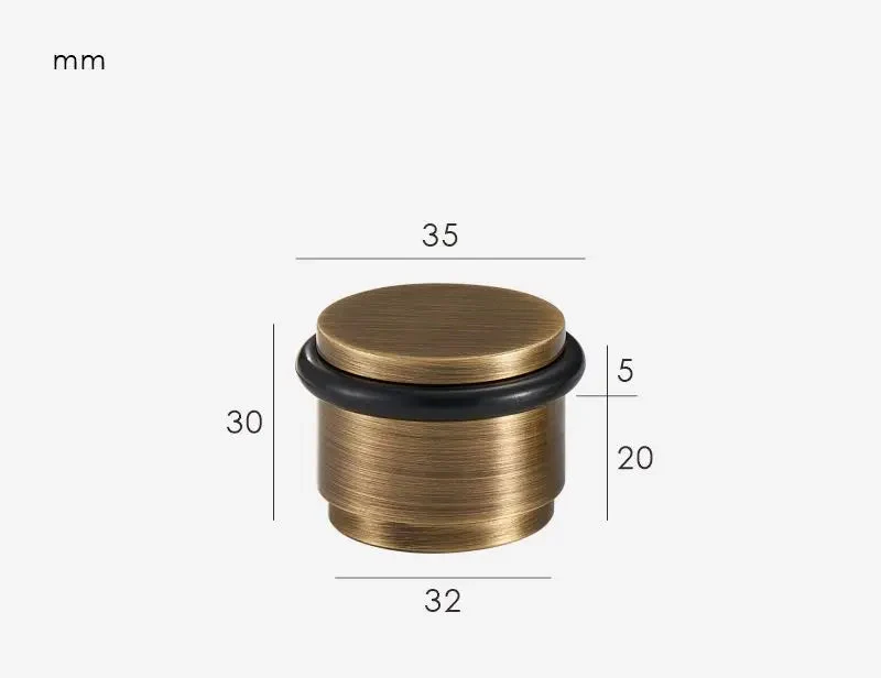 Butoir de porte lisse Bronze