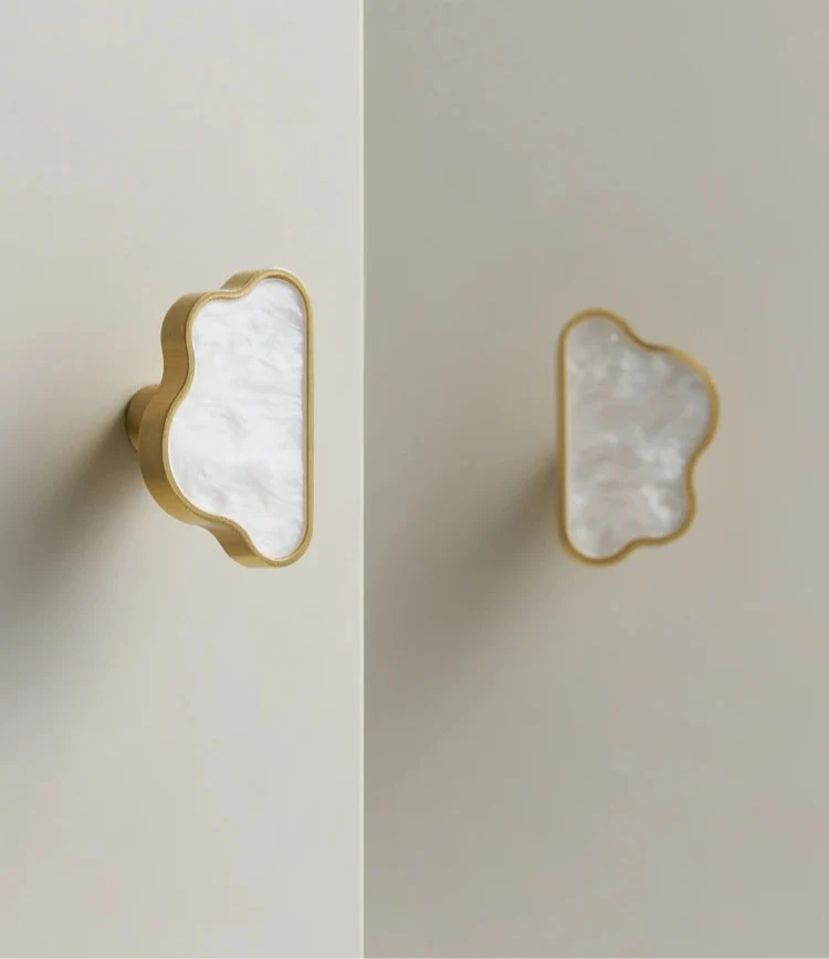 Bouton de meuble nuage Blanc