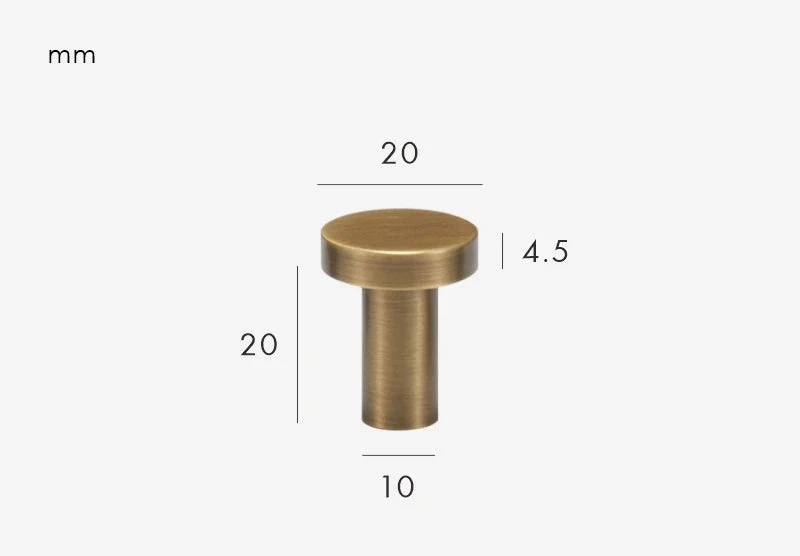 Poignée de meuble ultra plate Bronze brossé