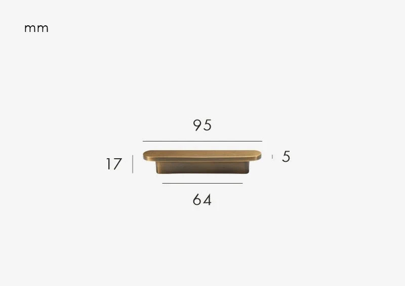 Poignée de meuble ultra plate Bronze brossé