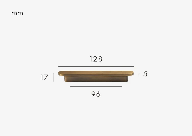 Poignée de meuble ultra plate Bronze brossé