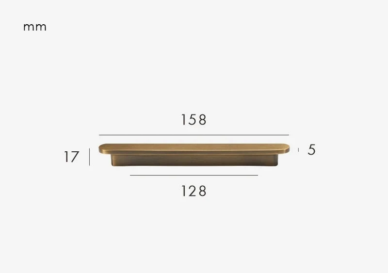 Poignée de meuble ultra plate Bronze brossé