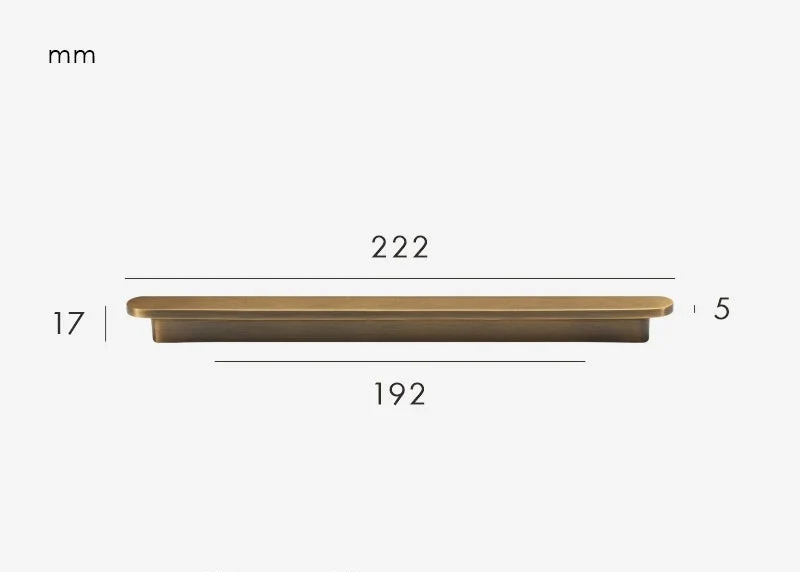 Poignée de meuble ultra plate Bronze brossé