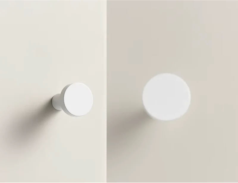 Bouton de meuble classique blanc