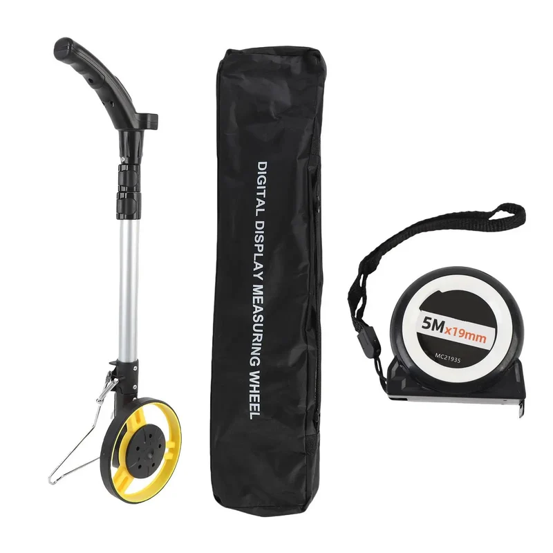 Built Different Digital Distance Measuring Wheel With Bright Lcd Screen And Rock Solid Rubber Wheel For Zero Hassle Hand Push Measurement In Meters Or Feet