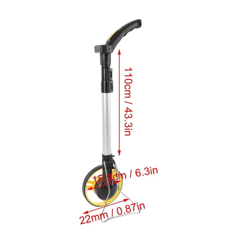 Built Different Digital Distance Measuring Wheel With Bright Lcd Screen And Rock Solid Rubber Wheel For Zero Hassle Hand Push Measurement In Meters Or Feet