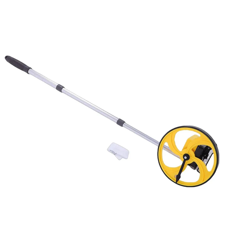 Real Deal 8 Inch Digital Measuring Wheel With Telescopic Handle For Landscaping And Construction Site Navigation High Accuracy Gear Driven Counter Built Tough And Straight Up Reliable No Sweat Setup For Flat Sloped Or Curved Surfaces