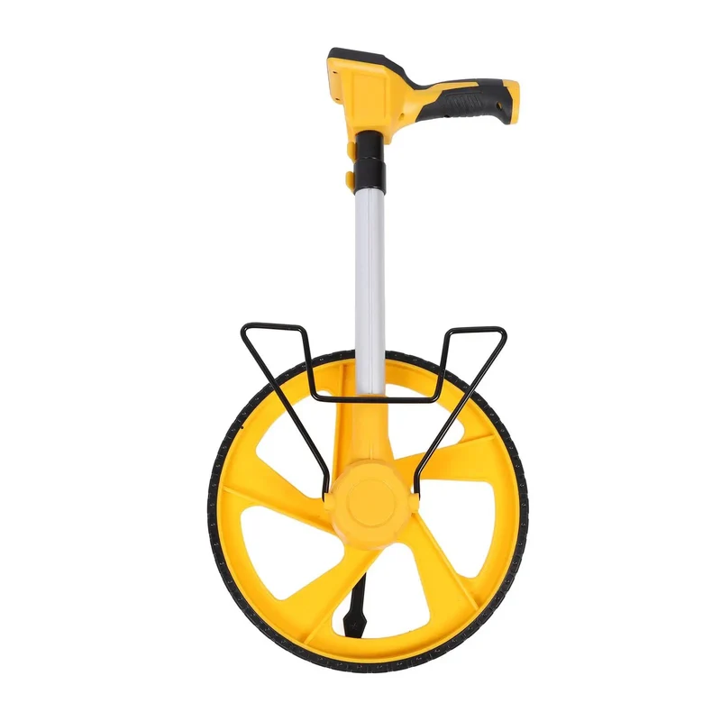 Digital Measuring Wheel With Backlit Display Telescopic Pole Extends Easy Reach Holds 5 Memory Slots One Button Wipe Converts Metric And Imperial A Badass Tool For Crews Wanting Precision On Massive Lots Without Guessing Or Losing Track