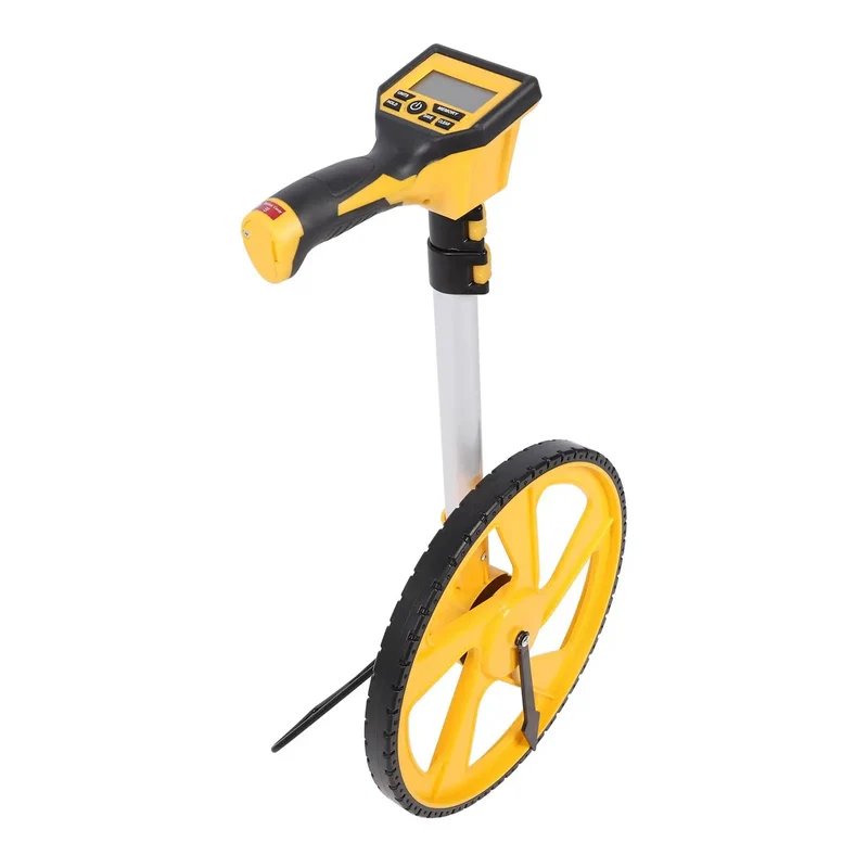 Digital Measuring Wheel With Backlit Display Telescopic Pole Extends Easy Reach Holds 5 Memory Slots One Button Wipe Converts Metric And Imperial A Badass Tool For Crews Wanting Precision On Massive Lots Without Guessing Or Losing Track