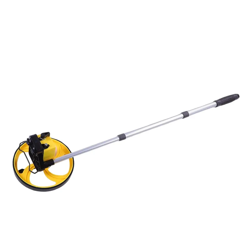 Eight Inch Measuring Wheel With Telescopic Pole For Outdoor Distance Surveying Heavy Duty Adjustable Rolling Tracker With Rugged Polyurethane Tire Built Tough As Nails For Daily Hustle Professional Grade Quality