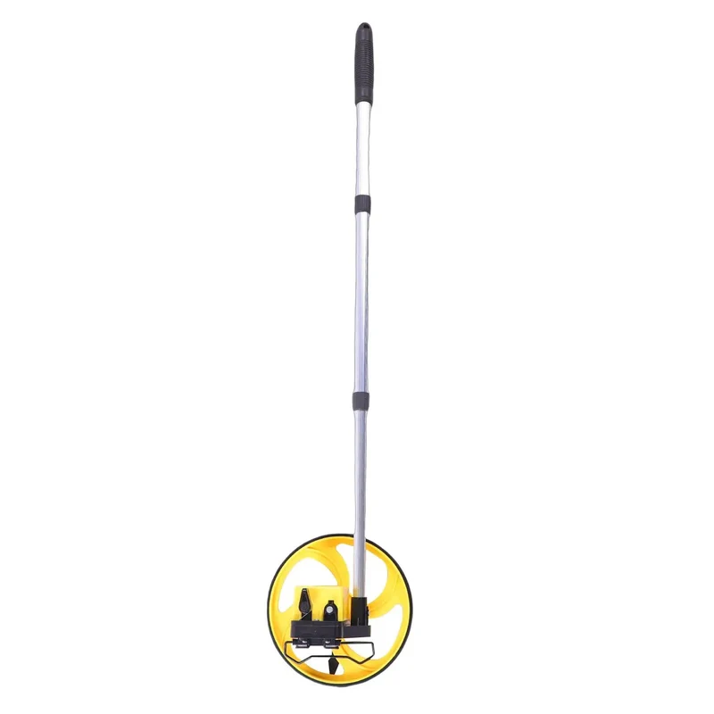 Heavy Duty 8 Inch Telescopic Measuring Wheel With Adjustable Aluminum Pole And Grip TPR Wheel For Construction And Yard Work That Cuts Through Tasks Fast And Delivers Right On The Money Length Metrics Every Single Shift