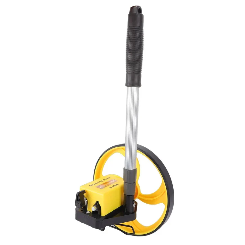 Heavy Duty 8 Inch Telescopic Measuring Wheel With Adjustable Aluminum Pole And Grip TPR Wheel For Construction And Yard Work That Cuts Through Tasks Fast And Delivers Right On The Money Length Metrics Every Single Shift