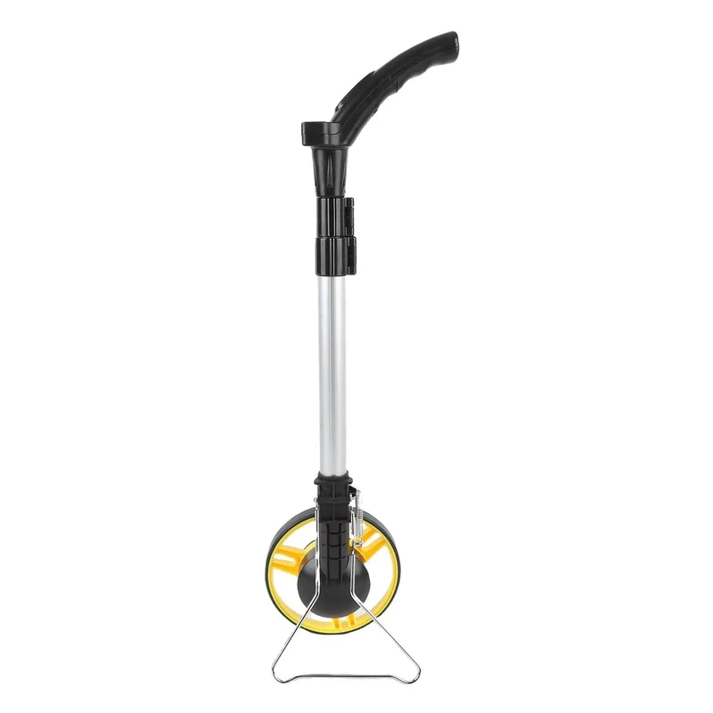 Contractor Favorite Folding Distance Measuring Wheel With Crisp Digital Display For Smooth Rolling Yard Maps And Speedy Paving Checks Across Any Rough Outdoor Ground