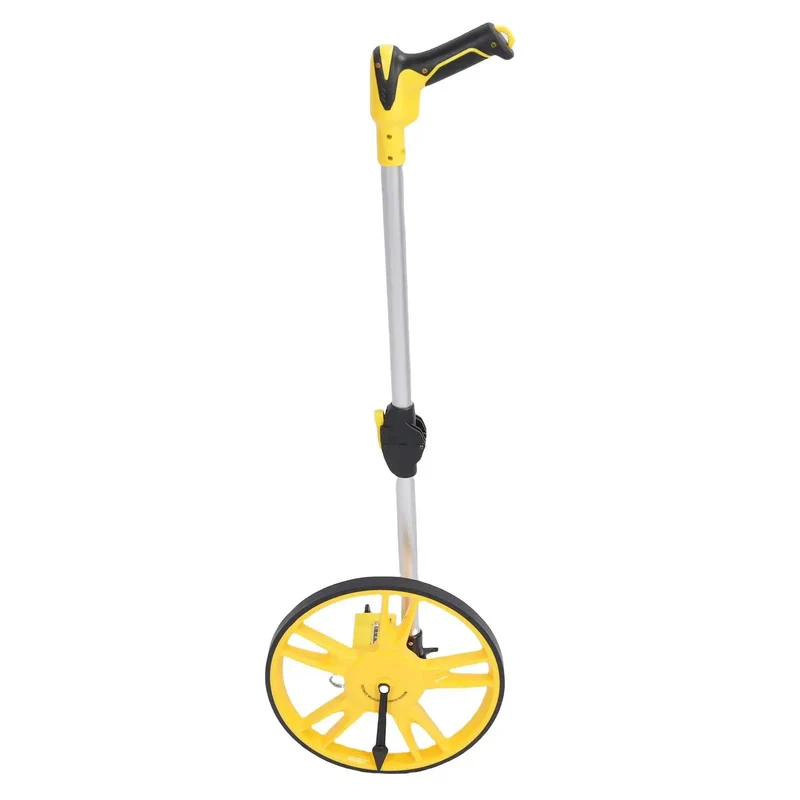 Heavy Duty Mechanical Distance Measuring Wheel Featuring Super Slick Rolling Bearings And Easy Grip Handle For Landscape Layouts And Pavement Surveys Yields Dang Reliable Measurements Up To 9999.9 Meters Without Any Slipups Or Drift