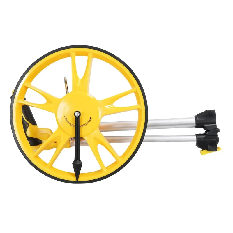 Heavy Duty Mechanical Distance Measuring Wheel Featuring Super Slick Rolling Bearings And Easy Grip Handle For Landscape Layouts And Pavement Surveys Yields Dang Reliable Measurements Up To 9999.9 Meters Without Any Slipups Or Drift