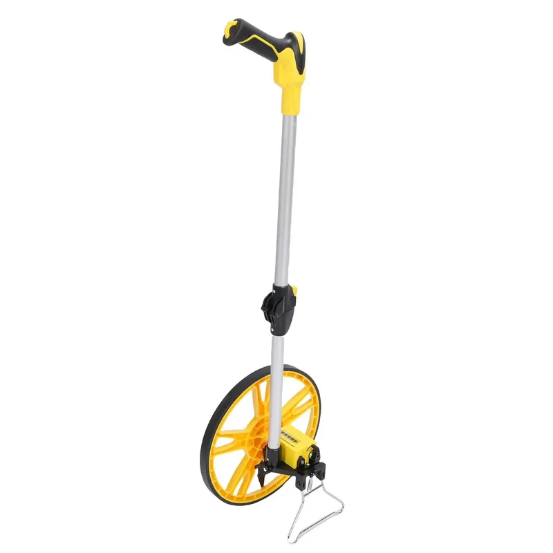 Heavy Duty Mechanical Distance Measuring Wheel Featuring Super Slick Rolling Bearings And Easy Grip Handle For Landscape Layouts And Pavement Surveys Yields Dang Reliable Measurements Up To 9999.9 Meters Without Any Slipups Or Drift