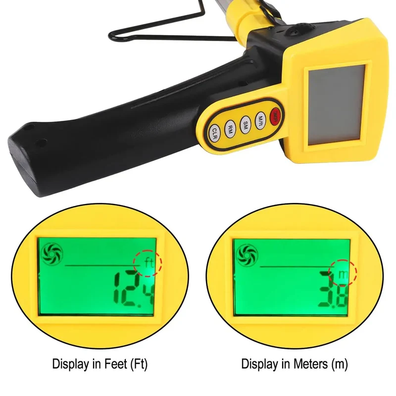 No Fuss Digital Measuring Wheel With Reinforced Grip And Backlit Display That Tallies Feet Or Meters Using Fast Memory Lock To Keep Your Rough Build Site Layout Tight As A Drum From Start To Finish