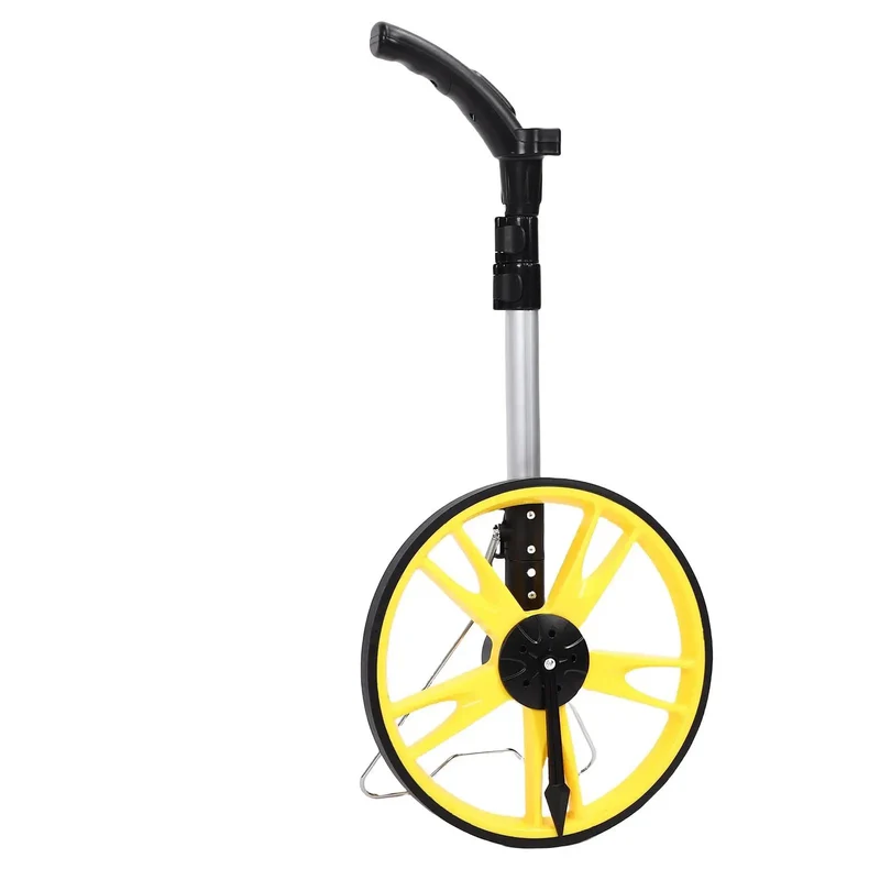 Heavy Duty Digital Measuring Wheel With Telescopic Aluminum Handle For Surveying And Construction Layout Smooth Roll Design Measures Up To 9999 Feet With No Sweat Precision