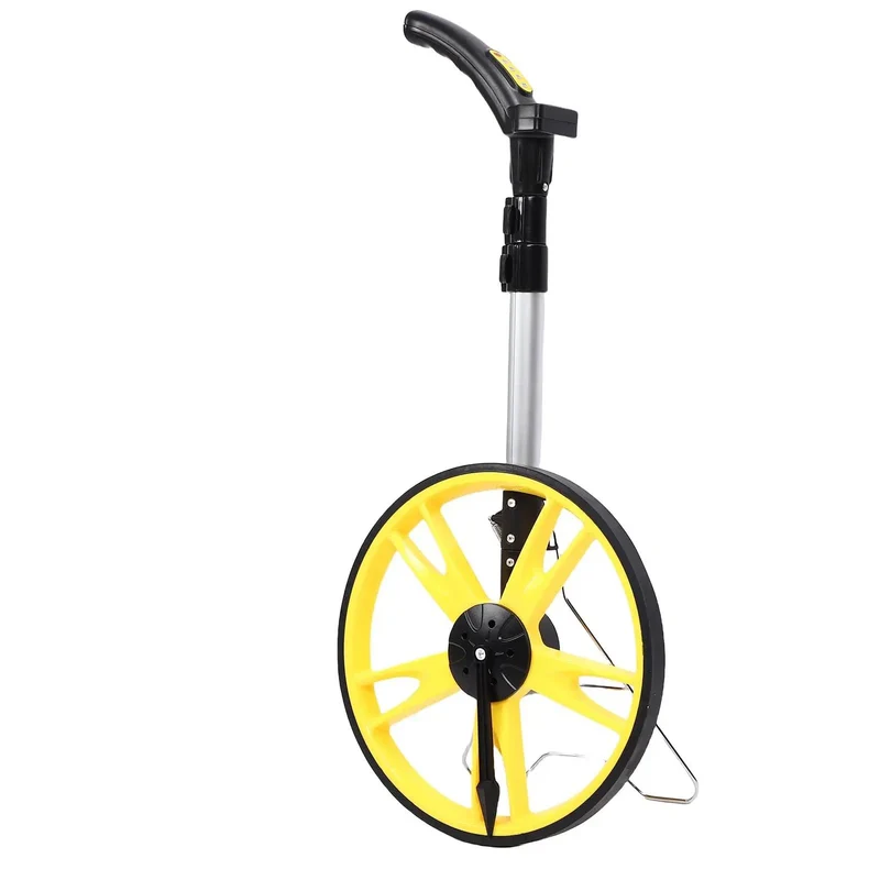 Heavy Duty Digital Measuring Wheel With Telescopic Aluminum Handle For Surveying And Construction Layout Smooth Roll Design Measures Up To 9999 Feet With No Sweat Precision