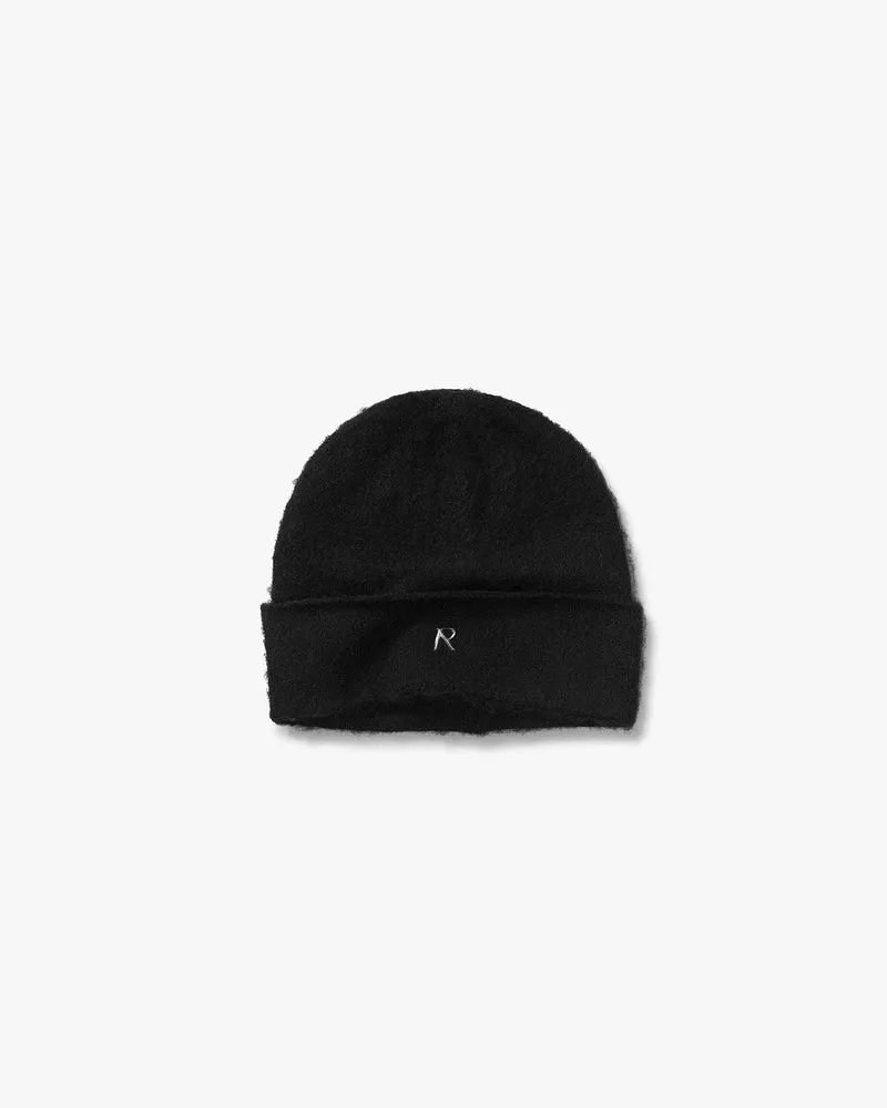 Textured Knit Beanie - Jet Black