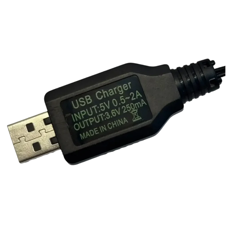 Chargeur USB 3.6V 250mA pour jouets radiocommandés, 2PINS