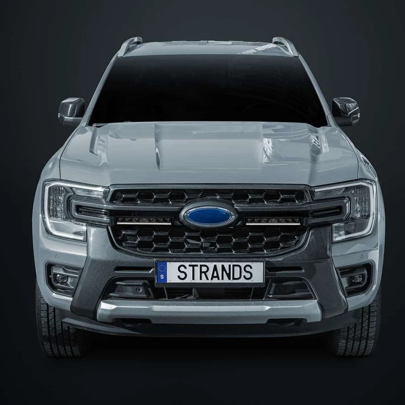 Kit de calandre avec double barre lumineuse Firefly de 10 pouces Strands pour Ford Ranger Wildtrack 2023-