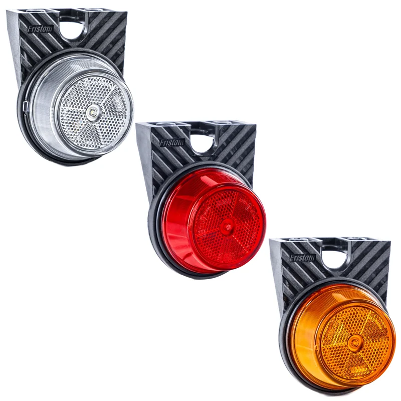 Feux de position ronds à LED Fristom FT-059 avec réflecteur et support