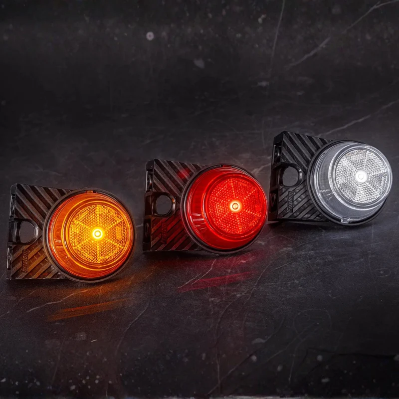 Feux de position ronds à LED Fristom FT-059 avec réflecteur et support