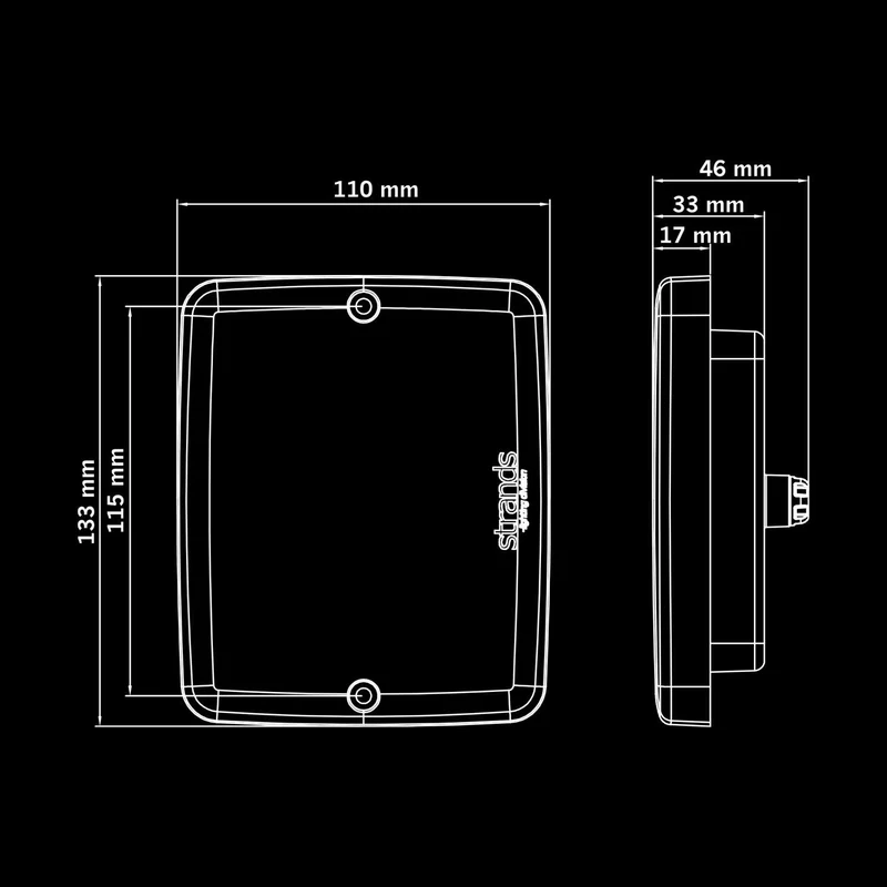 Feu stop, arrière et clignotant Strands FOR9T Illusion avec lentille foncée