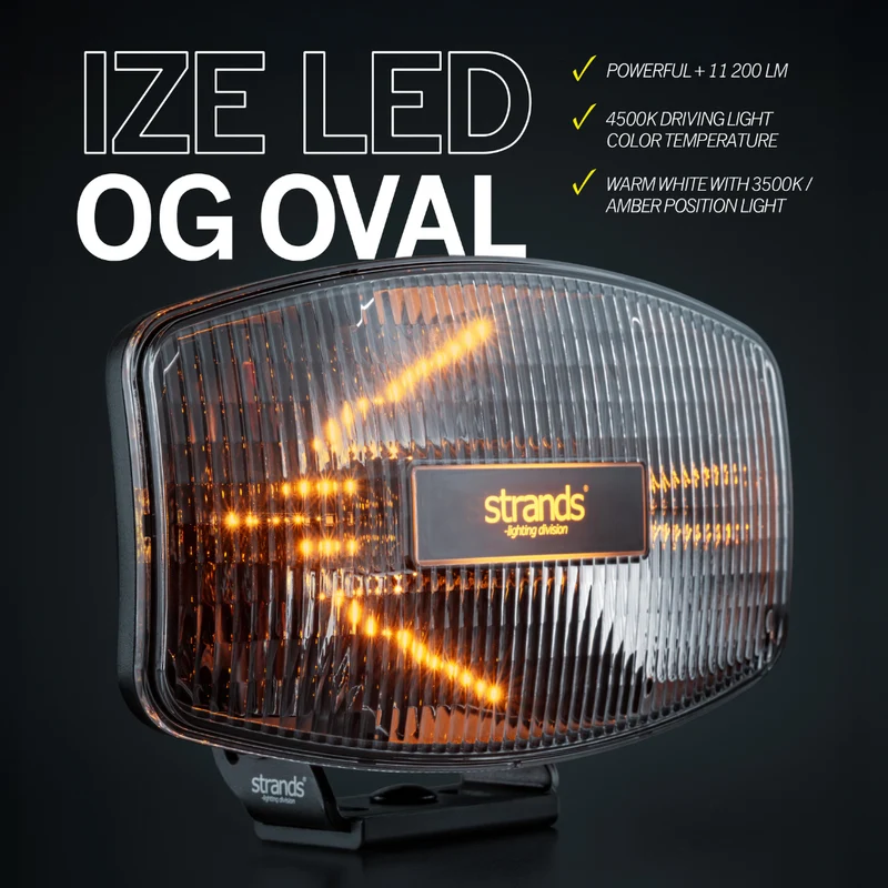 Phare de conduite ovale à LED Strands IZE OG / 9"