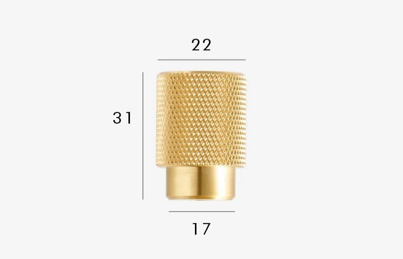 Bouton de meuble classique laiton brillant