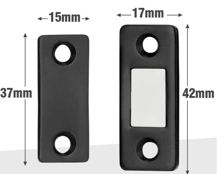 Aimant pour porte battante ou coulissante Noir