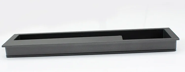 Poignée de porte coulissante encastrée gris