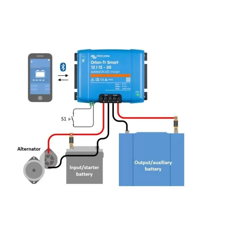 VICTRON Orion-Tr Smart 12/12 - 18A Isolé | Chargeur DC/DC Bluetooth