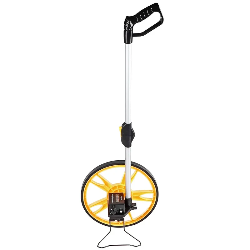 Hella Accurate Rolling Measuring Wheel With Foldable Handle Built Kickass Tough For Surveyors And Crews Features Smooth Rollin Dial Gauge That Tracks Ground Distance Without Any Hassle A Dandy Pick For Farms And Construction Zones