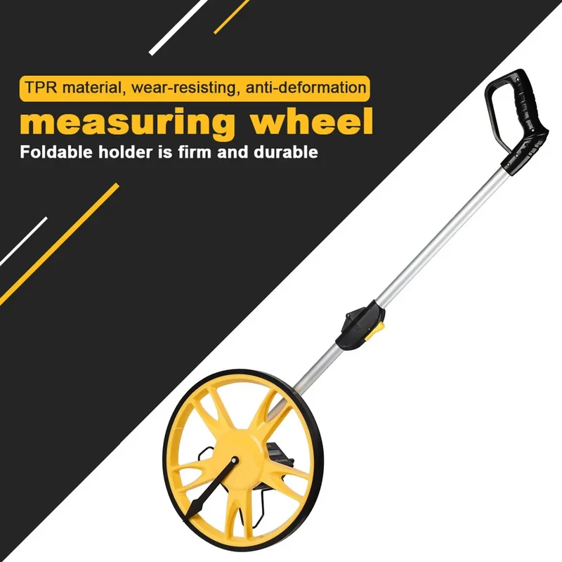 Hella Accurate Rolling Measuring Wheel With Foldable Handle Built Kickass Tough For Surveyors And Crews Features Smooth Rollin Dial Gauge That Tracks Ground Distance Without Any Hassle A Dandy Pick For Farms And Construction Zones