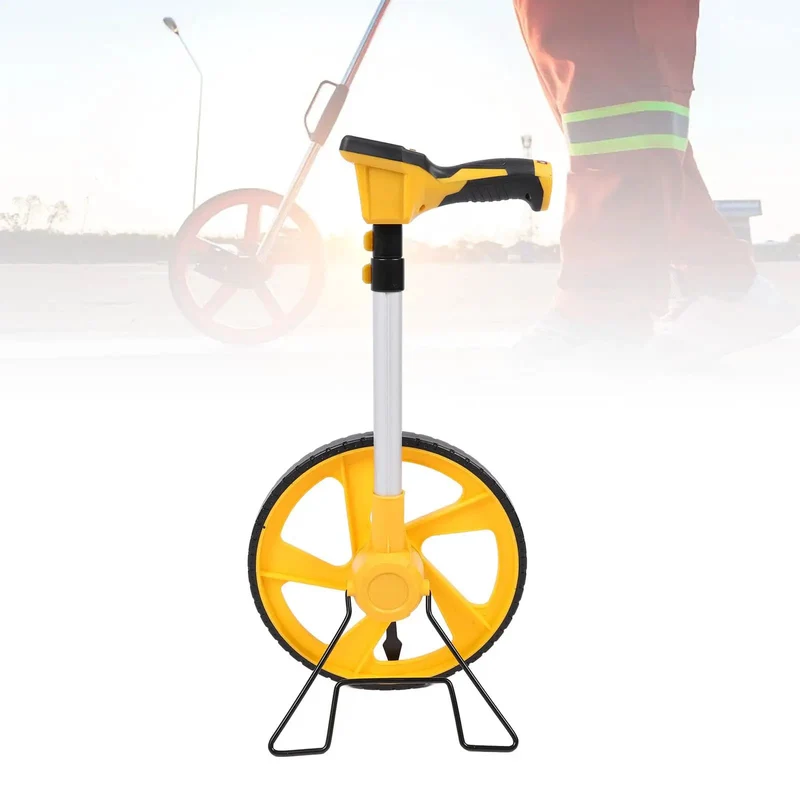 Slick Digital Distance Measuring Wheel With Bright Backlit Screen Hold And Memory Buttons Handles Metric Or Imperial Units Smooth Built Tough For Yard Work Or Job Site Estimates 37 Inch Roll Gauge