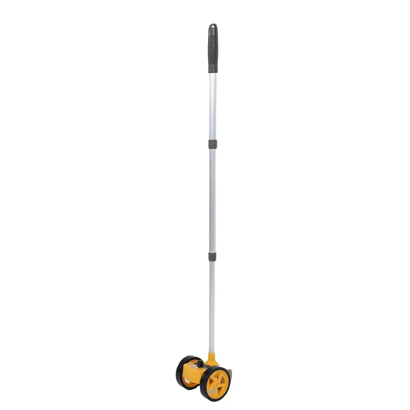 Top Shelf Rolling Measuring Wheel With Extendable Handle And Dead On Numeric Dial For Smooth Yardage Counting And Big Job Site Work That Contractors And Diy Crews Straight Up Swear By Daily