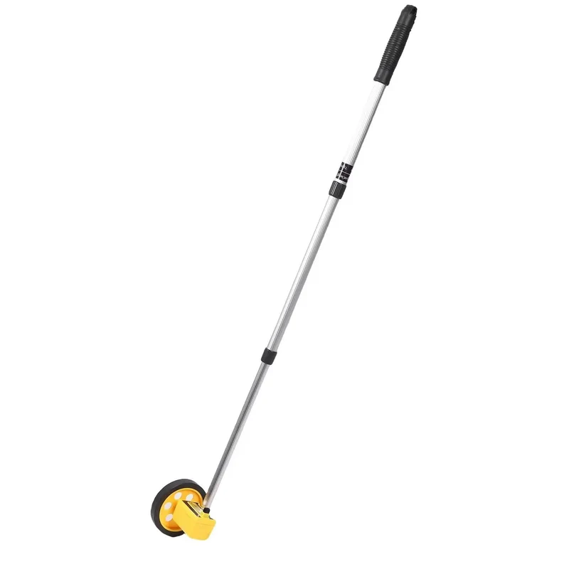Slick Foldable Measuring Wheel Telescopic Survey Roller For Yard Boundaries And Paving Work Measures Distance Dang Quick With No Sweat Heavy Duty Tools For Contractors And Homeowners