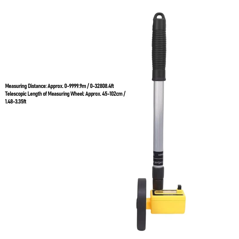 Slick Foldable Measuring Wheel Telescopic Survey Roller For Yard Boundaries And Paving Work Measures Distance Dang Quick With No Sweat Heavy Duty Tools For Contractors And Homeowners