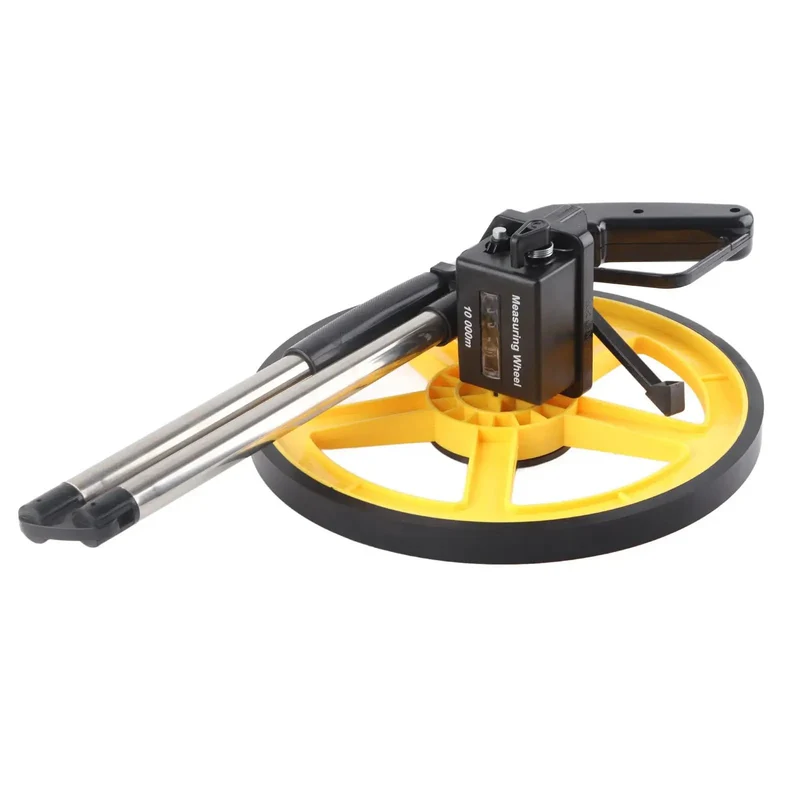 Straight Up Heavy Duty Mechanical Measuring Wheel For Big League Distance Tracking On Any Job Site With No Sweat Ease Of Use Bright Led Dial Counter And Quick Fold Handle