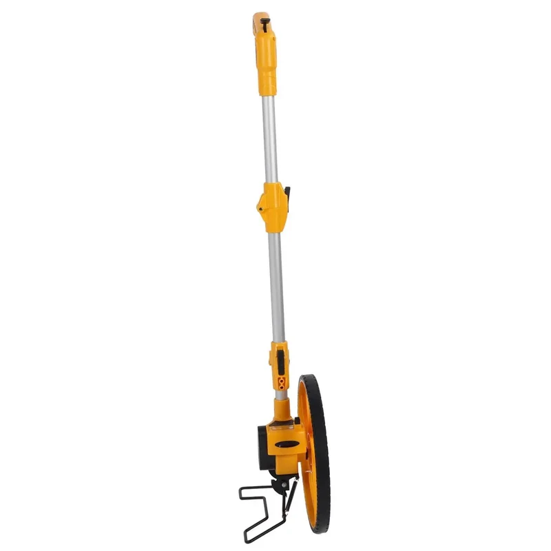 Built Tough Distance Measuring Wheel With 0 To 9999 Point 9 Meter Range And Foldable 16 Inch Drum For Job Sites And Yard Work Giving Dang Accurate Readings And Slick Rolling Action Without Any Bull Or Hassle