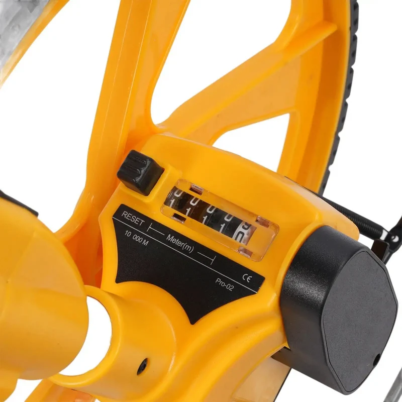 Built Tough Distance Measuring Wheel With 0 To 9999 Point 9 Meter Range And Foldable 16 Inch Drum For Job Sites And Yard Work Giving Dang Accurate Readings And Slick Rolling Action Without Any Bull Or Hassle