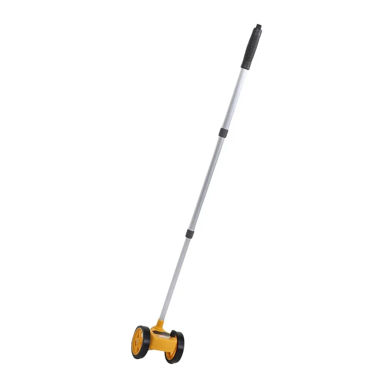 Heavy Duty Measuring Wheel With Dual Rubber Wheels Dead Nuts Accurate Distance Tracker Built Dang Tough ABS Comfortable Grip Construction And Landscaping Long Roll Counter Straight Curve Measurements Up To 9999 Meter Capacity